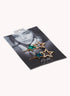Marbelized Sparkle Star Duo Clip - Colors: Green Emerald Night & Peach Travertino